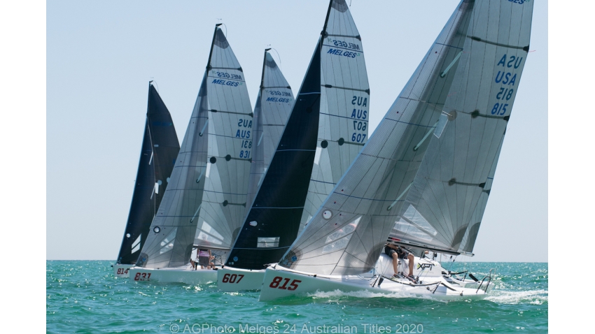 Adelaide has provided some great conditions on the opening day of racing - 2020 Melges 24 Australian Titles