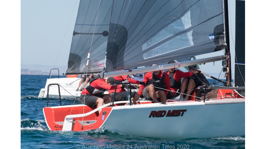 Robbie Deussen's Red Mist leads the Melges 24 Nationals after the first day - 2020 Melges 24 Australian Titles
