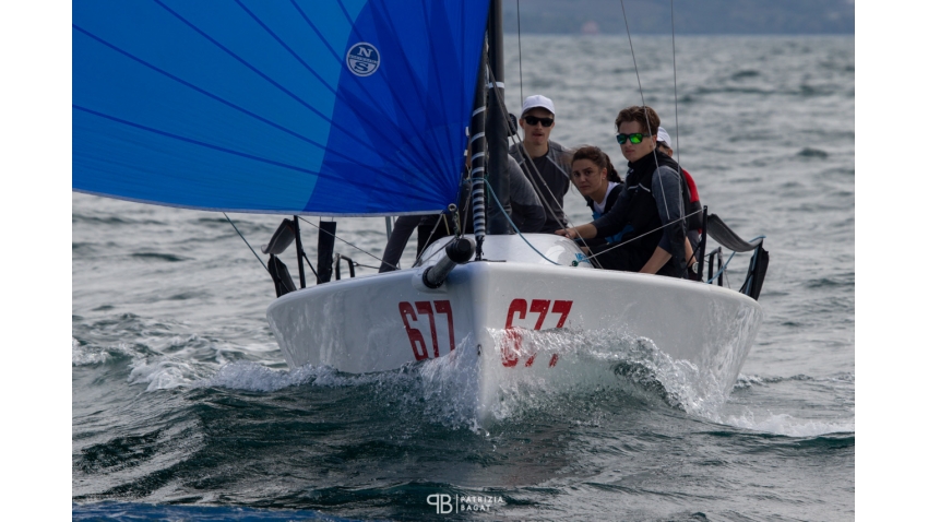 White Room GER677 of Michael Tarabochia with Luis Tarabochia at the helm is on  the second position in the overall results being now the best Corinthian team in Trieste at the final event of the 2020 Melges 24 European Sailing Series 