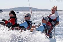 Cinghi Aile SUI382 of Michael Good with Nino Castellan, Katharina Hanhart, Christian Mettler and Regina Tzeschlock at the 2016 Melges 24 Europeans in Hyeres, France