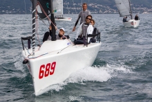Michele Paoletti's Strambapapa ITA689 had a good fight with Peter Karrie's Nefeli GER673 today, being third in overall rankings  in Trieste at the final event of the 2020 Melges 24 European Sailing Series