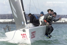 Volvo Cherbourg FRA261 skippered by a local Alexis Loison with Hugo Feydit, Alan Roberts, J Ulien Burnel and Yves-Marie Pilon in the crew - French Melges 24 Tour 22 - Cherbourg