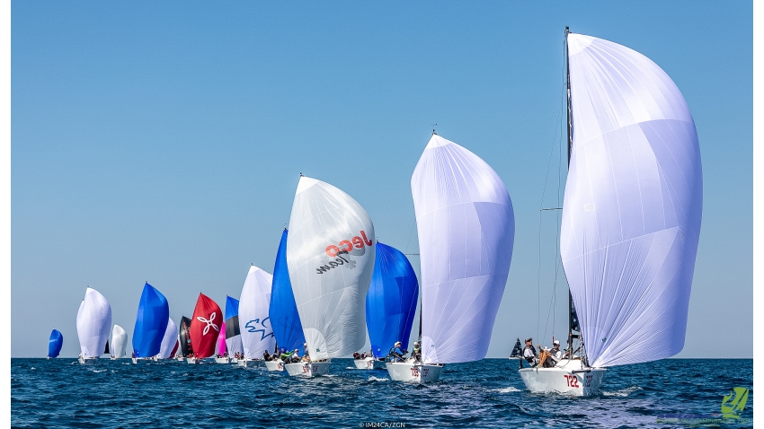 Altea ITA722 of Andrea Racchelli maintains lead after Day Four at the Melges 24 European Championship 2021 in Portoroz, Slovenia.