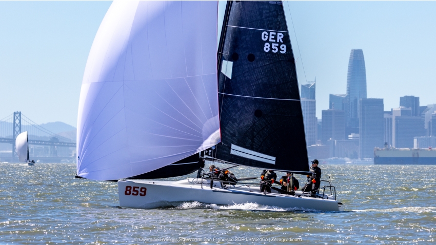 Peter Karrie's NEFELI GER859 - 2024 Diversified Melges 24 Worlds 2024 San Francisco 