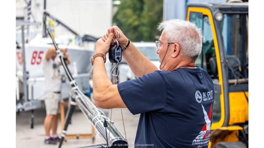 IMw24CA Chief Measurer Branko Parunov - technical checks underway at the Melges 24 Europeans 2024 in Split, CRO