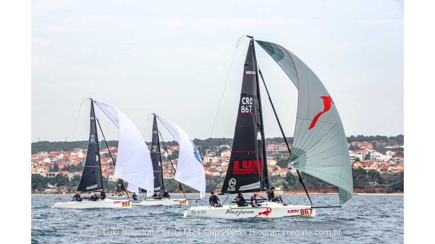 Razjaren CRO867, Mataran 24 CRO649 and Panjic CRO803 - Luki Baustoffe CRO Melges 24 Cup 2025 Biograd