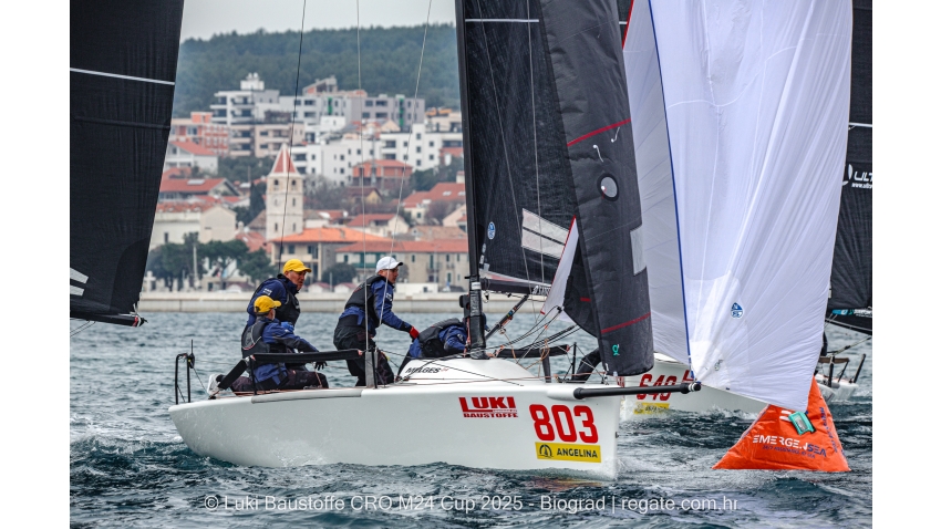 Panjic CRO803 - Luka Sangulin, Tomislav Basic, Sime Markic and Duje Frzop - Luki Baustoffe CRO Melges 24 Cup 2025 Biograd