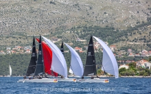 Top 3 boats of the Trogir Outdoor Festival CRO Melges 24 Cup 2024 - Mataran 24, Universitas Nova - Barba Zlatan and Panjic