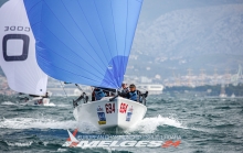 Miles Quinton's Zhik Race Team GBR694 with Geoff Carveth helming