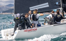 Stefano Lapo's team on Hedgehog DEN634 sailing on six at the Melges 24 European Championship 2024 in Split, Croatia